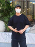 滿天星冰絲短袖t恤男夏季2025新款美式潮牌寬松男生體恤半袖衣服 黑色TZ03 XL 曬單實(shí)拍圖