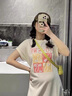 媽媽本色孕婦連衣裙夏季2025新款杏色休閑時(shí)尚顯瘦釘珠印花薄款短袖中長(cháng)款 杏色連衣裙 L 曬單實(shí)拍圖