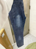 Lee ryetom品牌牛仔褲男士夏季薄款彈力修身小腳小直筒男士休閑褲 藍色 32 曬單實(shí)拍圖