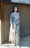 茶·愫【蝶舞生花】puretea茶愫桑蠶絲提花襯衫女花卉印花衫2025夏新款 苔綠 S 曬單實拍圖