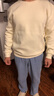Mr.Bu布先生微闊貼身打底衫衛(wèi)衣男套頭T恤2025春秋新品長袖KT01908清倉 雅米杏 S (165) 曬單實(shí)拍圖