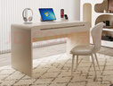暖閣小屋奶油風(fēng)實(shí)木書(shū)桌法式輕奢電腦桌家用臥室學(xué)習桌辦公桌小戶(hù)型醫美桌 奶油色單桌+椅子 90*50*75cm 曬單實(shí)拍圖