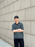EMPORIO ARMANI/阿瑪尼官方旗艦?zāi)惺慷绦淙R賽爾提花針織衫海鷗領(lǐng)Polo衫七夕 F8048-灰綠色 L  (推薦：150-165斤) 曬單實拍圖