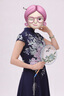 Radinka2025新款紫色旗袍晚禮服女高貴宴會主持人氣質(zhì)長款旗袍連衣裙GFG 藏青色 L 曬單實拍圖