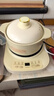 壺福電燉鍋煲湯鍋自動(dòng)電砂鍋燜燒鍋淺底陶瓷鍋煲仔飯熬湯燃氣家用分體式耐高溫明火砂鍋 【米萊白】 3L 煲A1+底座+煎鍋 曬單實(shí)拍圖