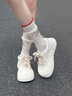 TTKJ小白鞋女時(shí)尚休閑運動(dòng)大頭鞋子百搭厚底透氣帆布鞋潮酷鞋花板鞋子 白巧法棍 37 曬單實(shí)拍圖