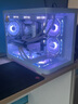 半島鐵盒 白澤 翊 海景房機箱曲面弧形玻璃全景側透360水冷MATX臺式電腦主機箱 白色+極光Z13 ARGB風(fēng)扇【1正5反】 曬單實(shí)拍圖