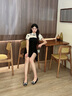 NINE WEST/玖熙復(fù)古法式方口鉆扣平跟女單鞋 NH465006SK 黑色37 曬單實(shí)拍圖