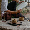 萬(wàn)仟堂（Edenus）旅行茶具 高檔茶具陶瓷便攜快客杯套裝 家用送禮禮物盒 君子之交C 黃砂釉+黑鐵釉 不含茶盤(pán) 曬單實(shí)拍圖
