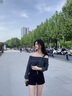冶芷黑色高腰牛仔短褲女夏季新款遮肚小個(gè)子a字闊腿熱褲 高腰牛仔短褲黑色 L 曬單實(shí)拍圖