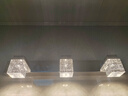 炬勝化妝水晶鏡前燈 衛(wèi)生間led簡(jiǎn)約梳妝壁燈不銹鋼浴室鏡柜專用鏡子燈 三頭45cm/9W暖光 曬單實(shí)拍圖