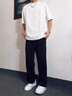 魯賓克冰絲褲子男夏季薄款直筒寬松涼感西裝褲闊腿速干運(yùn)動(dòng)大碼休閑長(zhǎng)褲 (兩件裝)黑色+深灰色 XL (建議體重130-140斤) 曬單實(shí)拍圖