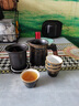 鳳陶凰（FENG TAO  HUANG）旅行茶具套裝快客杯一壺四杯單人茶壺茶杯便攜功夫茶具戶(hù)外泡茶器 暗香木語(yǔ)一壺四杯 曬單實(shí)拍圖