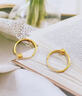 中國黃金（CHINA GOLD）小方糖黃金耳環(huán)女款足金轉(zhuǎn)運珠養(yǎng)耳洞耳飾品情人節(jié)生日禮物送女友 方糖耳環(huán) 約0.6g 曬單實拍圖