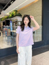 名創(chuàng)優(yōu)品（MINISO）休閑短袖t恤女2025年新款時尚今年流行的polo衫夏季薄款抗菌上衣 白色(純色) M 160(不褪色不變形) 曬單實拍圖