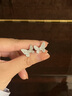 HEFANG何方珠寶小蝴蝶耳釘百搭耳飾女士輕奢高級感生日禮物送女友老婆 銀色 曬單實(shí)拍圖