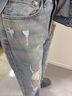 Levi's?SilverTab?25春夏新款男士美式高街破洞寬松直筒牛仔褲 藍色 31 (32) 曬單實拍圖