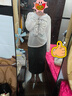 歐貝汐復古前貼口袋牛仔半身裙女小個(gè)子新款高腰中長(cháng)款a字開(kāi)叉一步裙子 水泥灰 M 曬單實(shí)拍圖