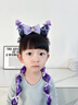 G.DUCKKIDS發(fā)辮兒童發(fā)圈女童庫洛米挑染泡泡假麻花辮發(fā)箍小女孩彩色辮子發(fā)飾 熱售1#黑紫庫洛米【辮子】 曬單實拍圖