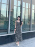 春乏2025夏季碎花吊帶連衣裙女小個(gè)子穿搭海邊沙灘裙雪紡a字長(cháng)裙子 黑色碎花吊帶款 S 建議100斤以下 曬單實(shí)拍圖