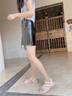 Carl Cruz品牌粗跟氣質(zhì)瑪麗珍2025夏季新款高跟鞋女法式?jīng)鲂∠泔L(fēng)舒適單鞋 黑米色 34 220mm 曬單實(shí)拍圖