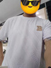 2025夏季新款冰絲男士短袖T恤夏季潮流個(gè)性半袖體恤男圓領(lǐng)上衣服 黑色 九號(hào)M42 2XL 【130-145斤】 曬單實(shí)拍圖