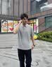 Tommy Hilfiger春夏男裝純棉肌理高級感商務休閑通勤純色短袖翻領T恤POLO衫 灰色P01 L （推薦：150-165斤） 曬單實拍圖