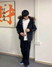 波司登（BOSIDENG）【反季】冬季極寒羽絨服鵝絨于適同款男女情侶款短款大毛領(lǐng)外套 中山青5870 1 5XL 195/112A 體重約180-200斤 曬單實拍圖