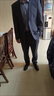 皮爾卡丹（pierre cardin）高端西服套裝男全套正裝休閑職業(yè)羊毛西裝新郎結(jié)婚大碼 黑色【衣服+褲子】 L 175/50碼 曬單實(shí)拍圖