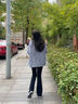 MELROSEMOOD黑色微喇叭牛仔褲女2025小個(gè)子女裝春季新款高腰顯瘦百搭馬蹄褲子 黑色（長褲） M 曬單實(shí)拍圖