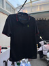 花花公子（PLAYBOY）短袖T恤男士夏季polo打底衫半袖休閑上衣服潮流寬松男裝 黑色 4XL 曬單實拍圖