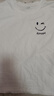 女童短袖t恤2025年夏季新款男童兒童中大童白色純棉半袖男孩夏裝 2024白色-黑圖 150 曬單實(shí)拍圖