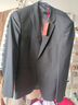 皮爾卡丹高檔純羊毛西服套裝男商務(wù)正裝職業(yè)外套男新郎結婚免燙西裝全套男 黑色【單件上衣】 XL 180碼/50 曬單實(shí)拍圖
