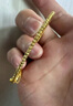 中國黃金（CHINA GOLD）足金999小蠻腰黃金手鏈蹦迪珠記憶手鐲送女友老婆生日禮物 小蠻腰-金重約2.9g【玫瑰禮盒】【今/次日達】 曬單實拍圖