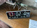 宏創(chuàng  ) 萬(wàn)年歷電子鐘客廳掛鐘日歷鐘表掛墻表電子表多功能夜光數字鐘 小程序控制 多功能時(shí)間準確 曬單實(shí)拍圖