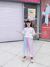 G.DUCKKIDS童裝女童夏裝套裝兒童衣服女大童夏季25新款短袖防蚊褲運(yùn)動(dòng)裝女孩 套裝 140 尺碼9~10歲【130-140cm】 曬單實(shí)拍圖
