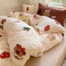 恩興圣誕小熊牛奶絨床上四件套2024新款冬季珊瑚絨被套加絨床單三件套 圣誕小熊【A類(lèi)加厚牛奶絨】 1.8m床單款四件套-被套200*230cm 曬單實(shí)拍圖