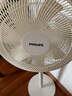 飛利浦（PHILIPS）電風(fēng)扇家用7葉落地扇搖頭電風(fēng)扇循環(huán)通風(fēng)大風(fēng)量立式電扇臺地兩用定時(shí)遙控風(fēng)扇 梨花白「12寸 3檔風(fēng) 臺地遙控款」 曬單實(shí)拍圖