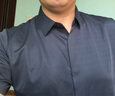 皮爾卡丹高端桑蠶絲無(wú)痕襯衫男短袖夏季垂感商務(wù)休閑免燙暗扣隱藏扣襯衣服 深藍 2XL 180 曬單實(shí)拍圖