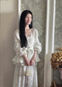 舒芳蝶（shufangdie）連衣裙女2025夏季法式氣質(zhì)蕾絲拼接收腰露背防曬襯衫吊帶裙兩件套 防曬襯衫+吊帶裙 M 曬單實(shí)拍圖