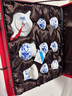 暢璽景德鎮(zhèn)茶具套裝辦公家用中式高檔陶瓷手繪青花瓷蓋碗茶杯整套送禮 高山流水（蓋碗）9件套 釉下彩 曬單實(shí)拍圖