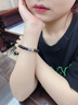 BOEAY太陽石黑曜石手串蓮花水晶女生手鏈鐲串七夕情人節(jié)禮物送女友老婆 【8mm】黑曜石太陽石蓮花手串 曬單實(shí)拍圖