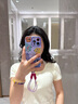 圣圖朗新款可愛小怪獸蘋果16promax手機殼iphone14高級感15pro掛繩12可愛女13卡通植絨硅膠8plus情侶全包 愛五只怪獸撞色液態(tài)硅膠-【丁香紫】+手掛繩  iPhone 16 pro 曬單實拍圖