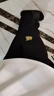 卡賓（CABBEEN）【彈力修身】金線刺繡休閑褲男2024夏新款束腳運(yùn)動(dòng)衛(wèi)褲針織褲 煤黑色01 XL 180/52 曬單實(shí)拍圖