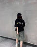 LEMANISM短袖男t恤夏潮牌重磅純棉半袖情侶體恤女寬松上衣女潮流帥氣百搭 黑色 XL 曬單實(shí)拍圖
