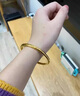 金宙黃金光面手鐲999足金包銀實(shí)心圓棍手鐲亮面胖手鐲生日送老婆禮物 【56圈口】光面手鐲 包金3.5克 曬單實(shí)拍圖