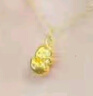 中國黃金（CHINA GOLD）蛇年本命年黃金項鏈女足金吊墜生日禮物送女朋友老婆 金重約：0.7g【配銀鏈】蛇寶寶黃金吊墜 曬單實拍圖