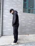 魯賓克美式潮牌工裝褲男春秋季潮流百搭褲子男寬松直筒休閑褲闊腿長褲男 黑色 XL (建議體重130-140斤) 曬單實拍圖