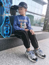 一柳童裝男童褲子春秋2025款中大童兒童褲子男運(yùn)動(dòng)休閑長(zhǎng)褲潮 黑色(55%棉45%聚酯纖維) 140 碼 建議身高130-140cm 曬單實(shí)拍圖
