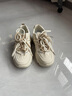鴻星品女鞋2025春秋季新款皮面小白鞋百搭休閑老爹鞋防滑軟底運動(dòng)鞋 米色 36 曬單實(shí)拍圖